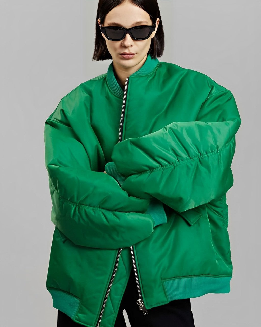 Oversized Jacket - Warm - Padded - Winter Bomber Jacket - Women's Jacket-Fashion Nora