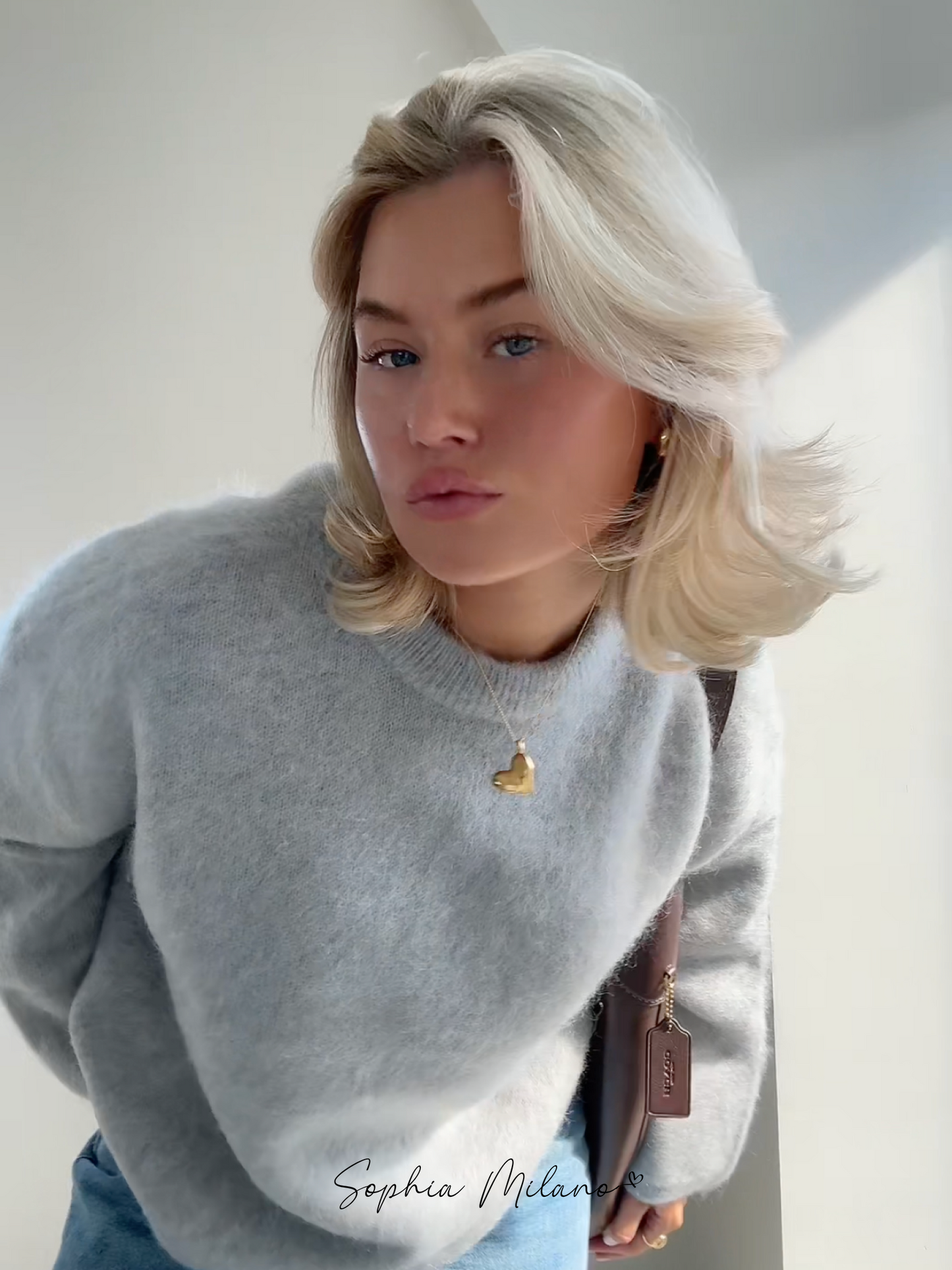 Oversized Sweater | Crew Neck | Fluffy | Pullover Sweater | Women's Knitwear-Fashion Nora