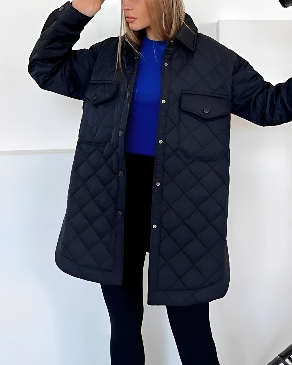 Quilted Jacket | Belt | Lightweight | Padded Jacket | Women's Winter Jacket-Fashion Nora