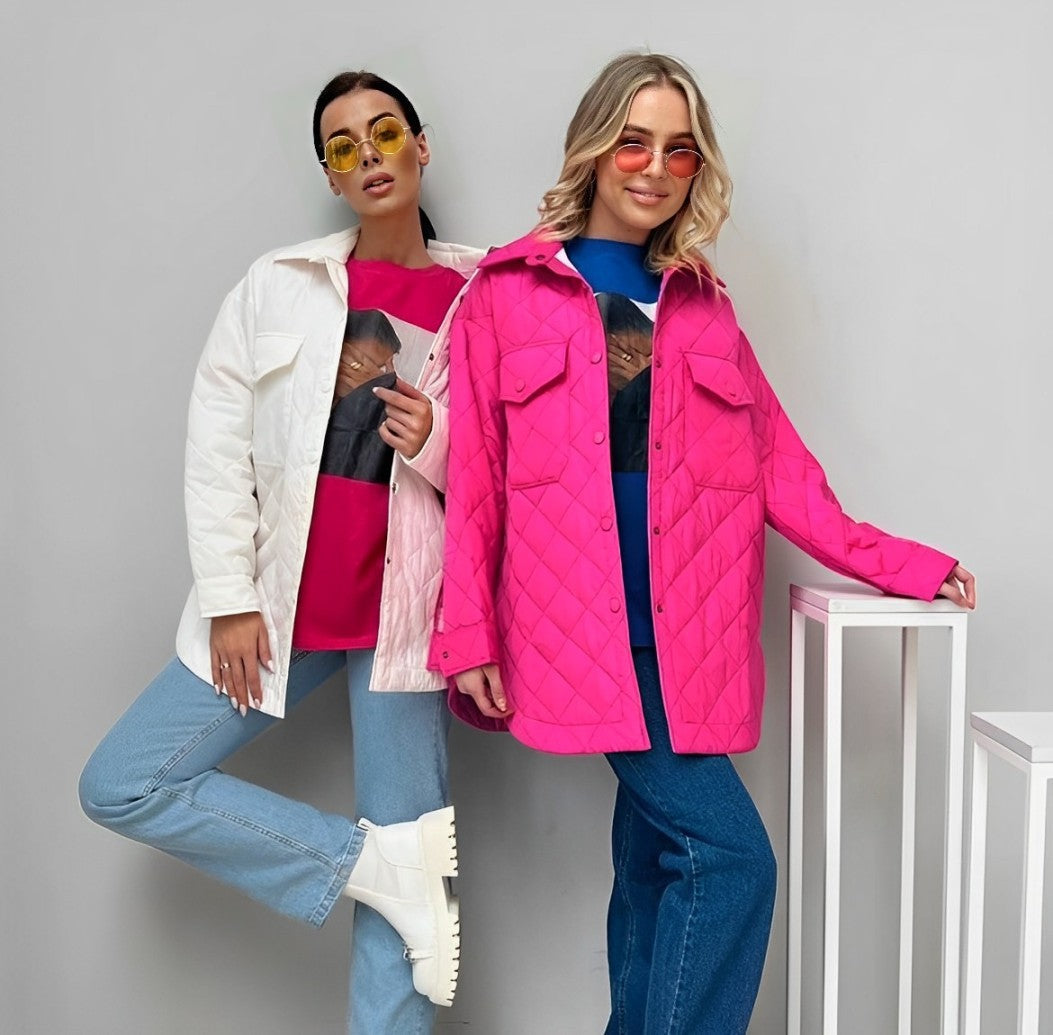 Quilted Jacket | Belt | Lightweight | Padded Jacket | Women's Winter Jacket-Fashion Nora