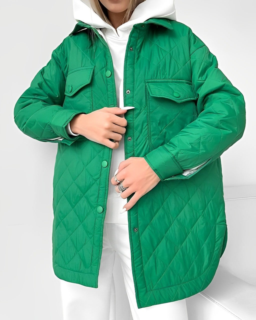 Quilted Jacket | Belt | Lightweight | Padded Jacket | Women's Winter Jacket-Fashion Nora