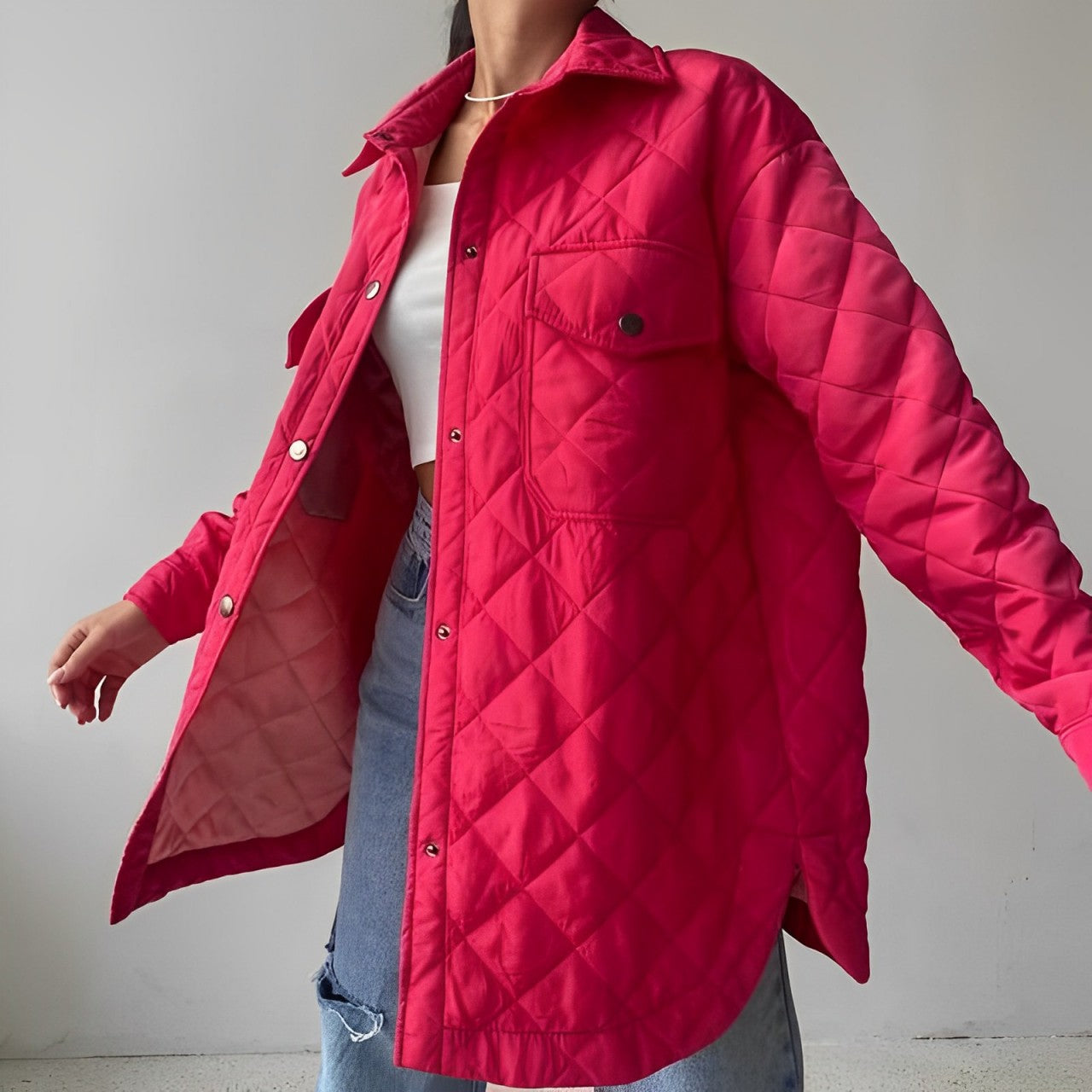 Quilted Jacket | Belt | Lightweight | Padded Jacket | Women's Winter Jacket-Fashion Nora