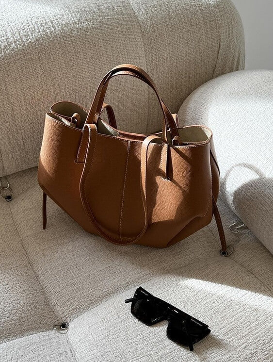 Shopper Bag - Large - Leatherette - Shoulder Bag - Tote Bag-Fashion Nora