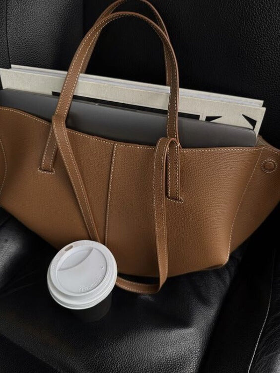 Shopper Bag - Large - Leatherette - Shoulder Bag - Tote Bag-Fashion Nora