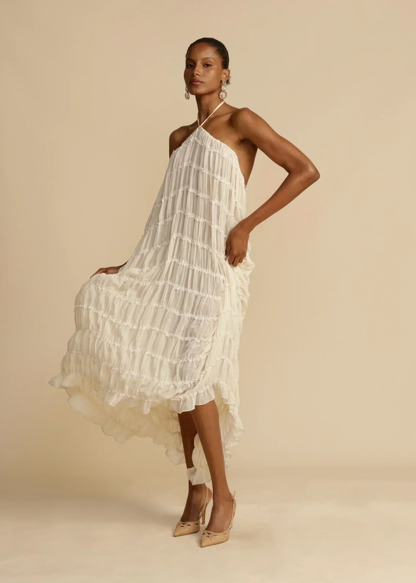 Skirt and Top Set | Chiffon | Open Back | Co-Ord Set | Women's Summer Clothes-Fashion Nora
