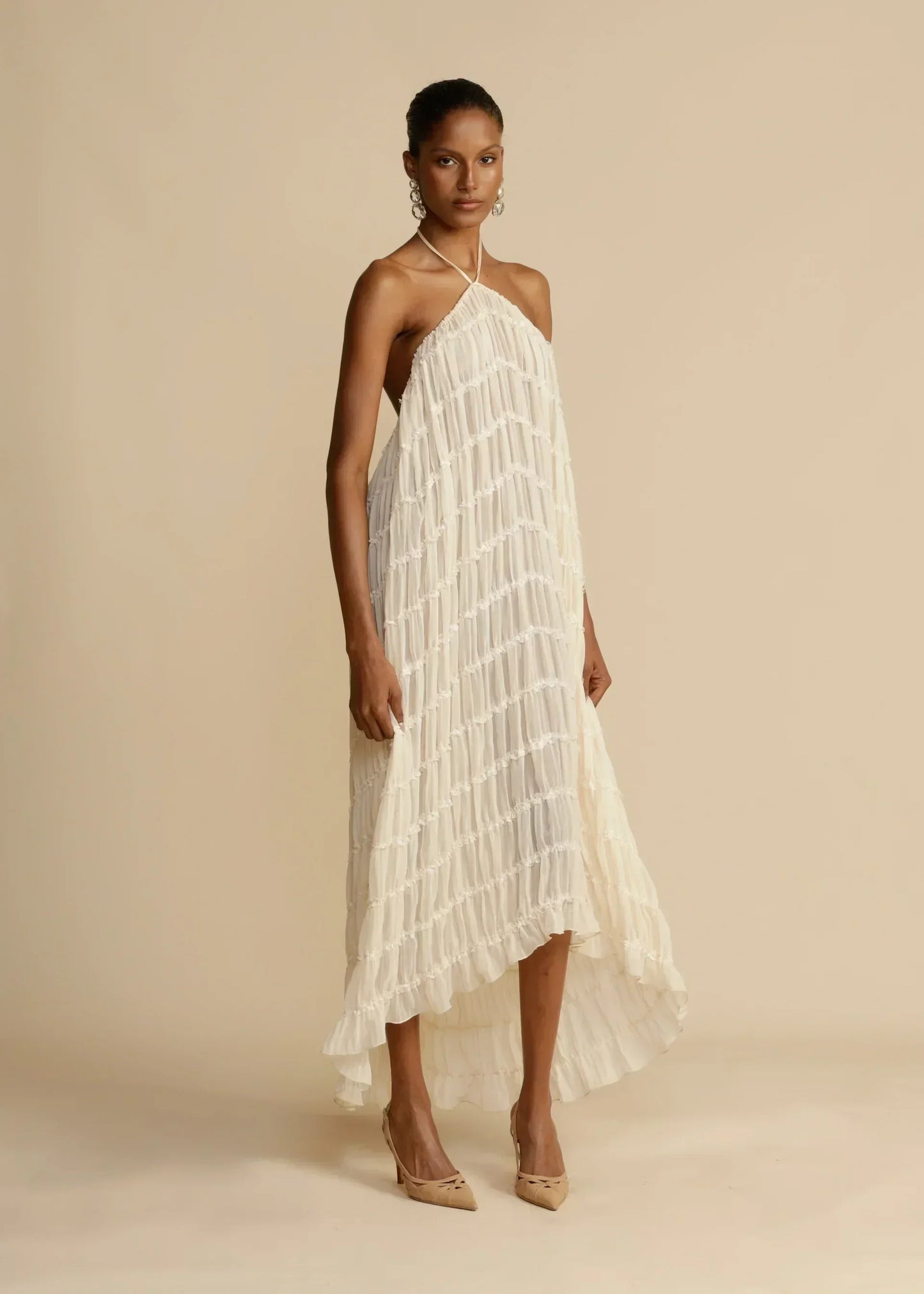 Skirt and Top Set | Chiffon | Open Back | Co-Ord Set | Women's Summer Clothes-Fashion Nora