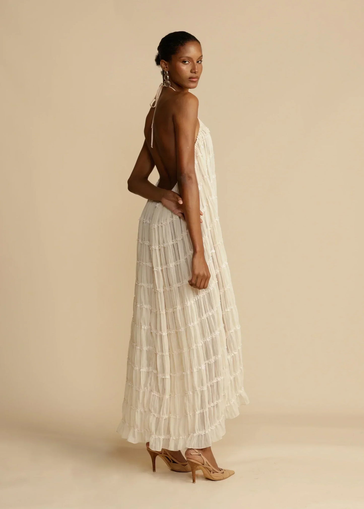 Skirt and Top Set | Chiffon | Open Back | Co-Ord Set | Women's Summer Clothes-Fashion Nora