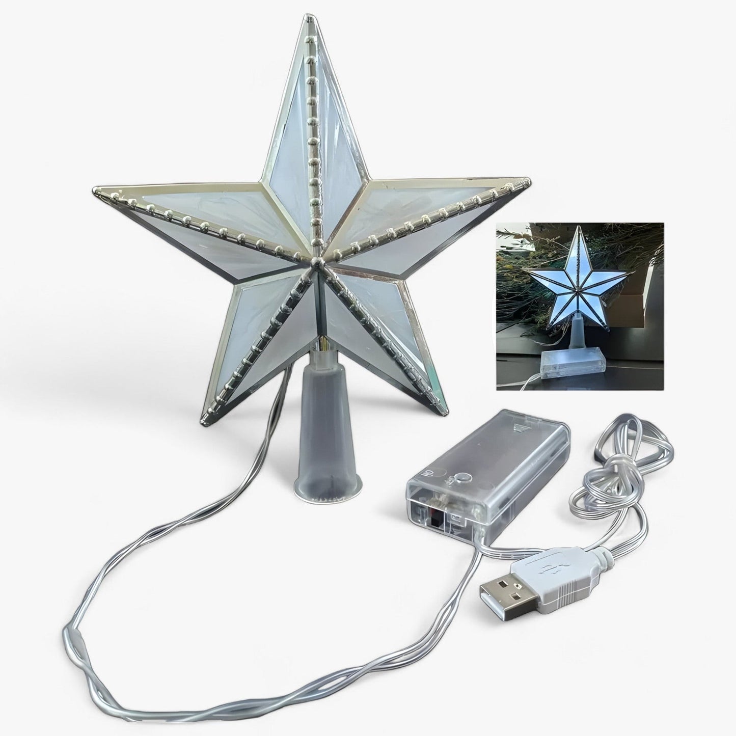 StarGlitter - LED star with five dots Christmas tree-Fashion Nora