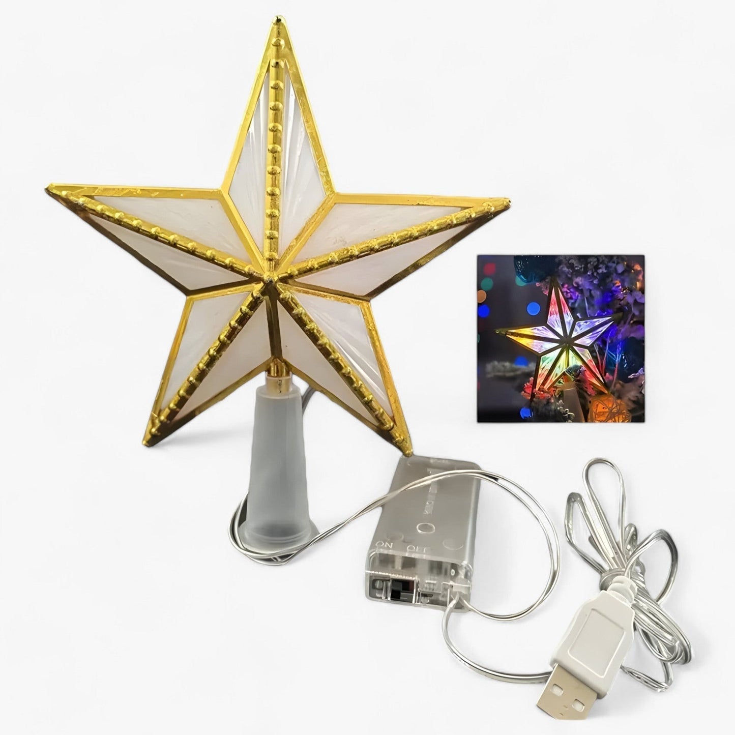 StarGlitter - LED star with five dots Christmas tree-Fashion Nora