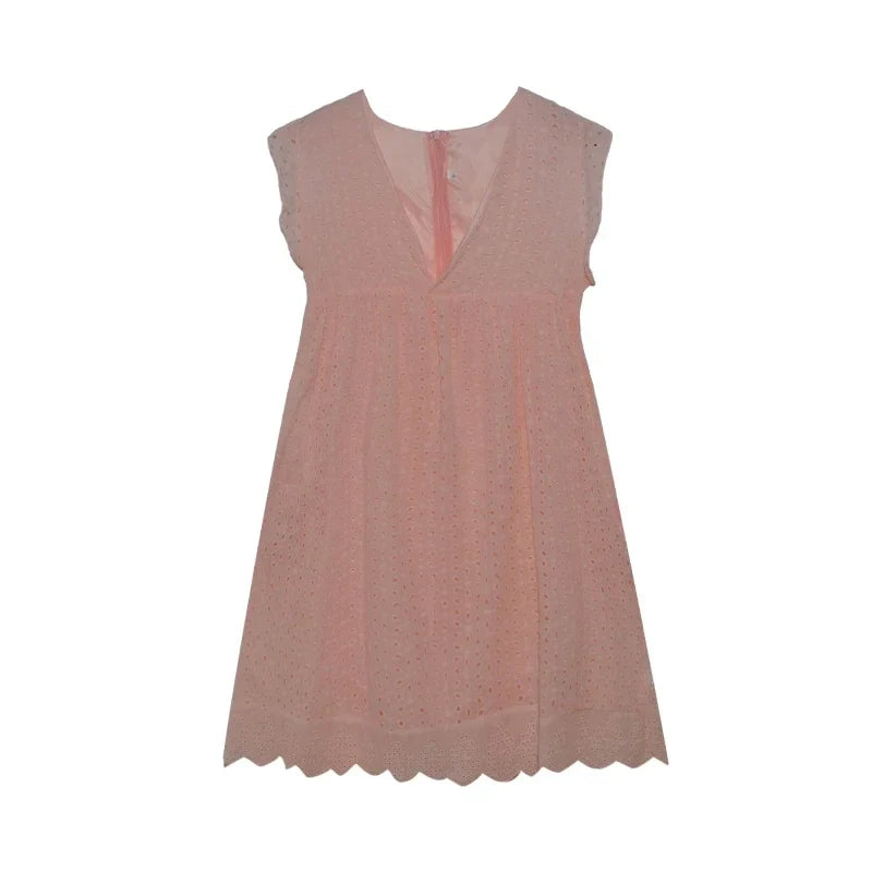 Summer Dress - Lace - Sleeveless - Loose Fit Dress - Mini Dress-Fashion Nora