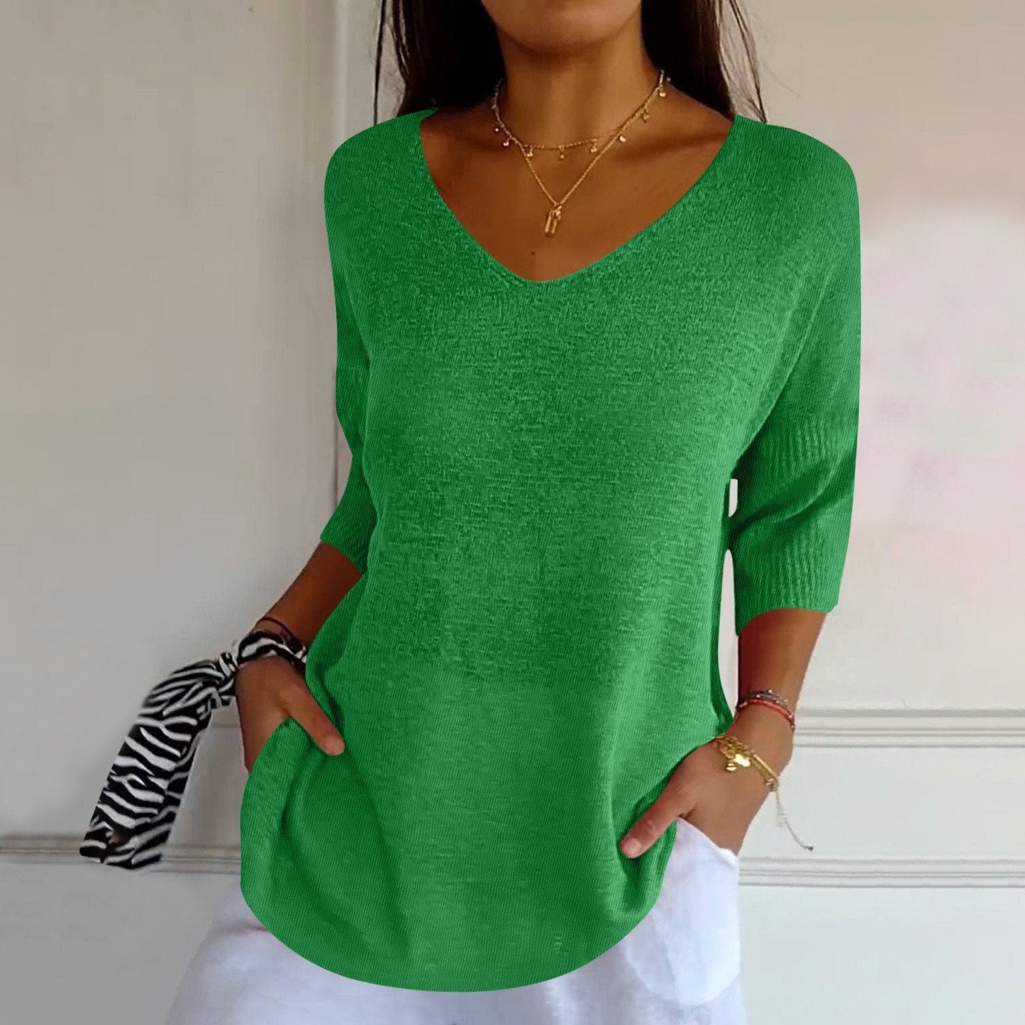 Summer Jumper - Long Sleeve - Loose Fit - Lightweight Jumper - Women's Clothing-Fashion Nora
