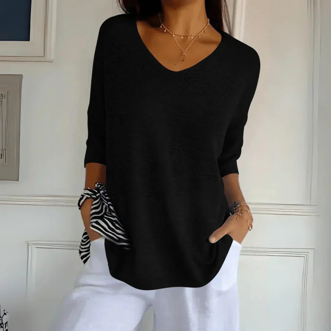 Summer Jumper - Long Sleeve - Loose Fit - Lightweight Jumper - Women's Clothing-Fashion Nora