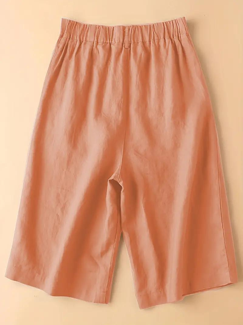 Summer Shorts, Elastic Waist, Loose Fit, High Waisted Shorts, Women's Clothing-Fashion Nora