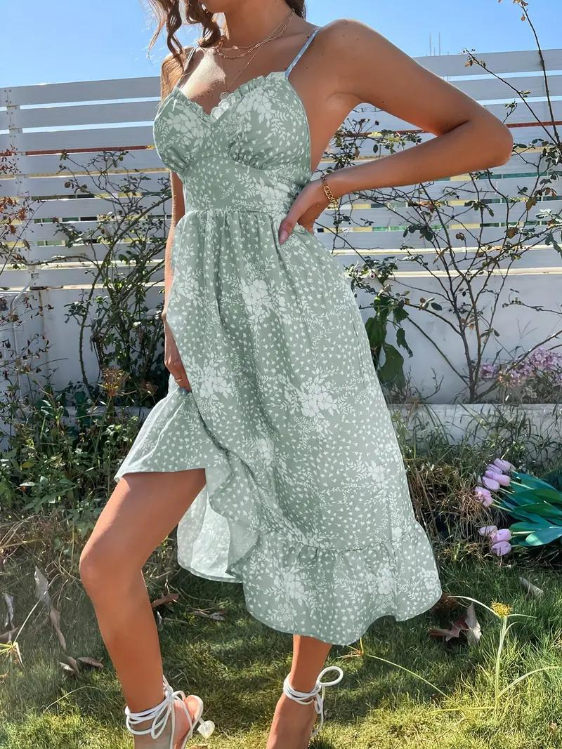 Sundress, Midi, Spagetti Strap, Summer Dress, Floral Dress-Fashion Nora