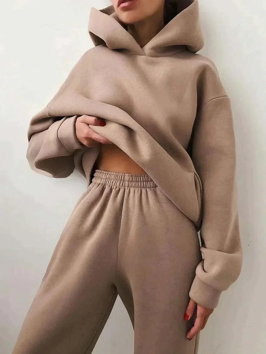 Sweatsuit - Women's Pullover Hoodie Sweatpants Jogging Suit-Fashion Nora