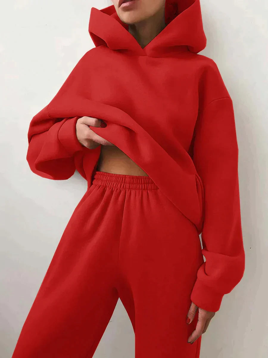 Sweatsuit - Women's Pullover Hoodie Sweatpants Jogging Suit-Fashion Nora