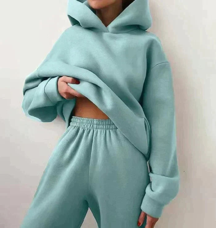 Sweatsuit - Women's Pullover Hoodie Sweatpants Jogging Suit-Fashion Nora