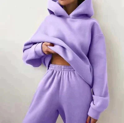 Sweatsuit - Women's Pullover Hoodie Sweatpants Jogging Suit-Fashion Nora