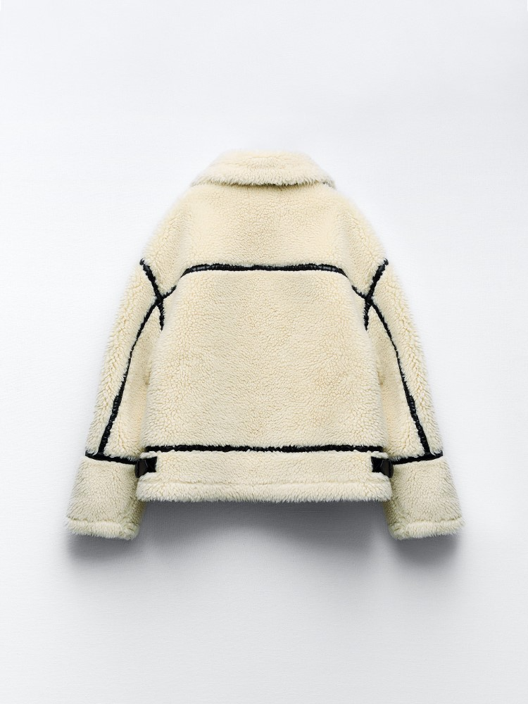 Teddy Jacket - Women's White Faux Fur Oversized Winter Jacket -Fashion Nora