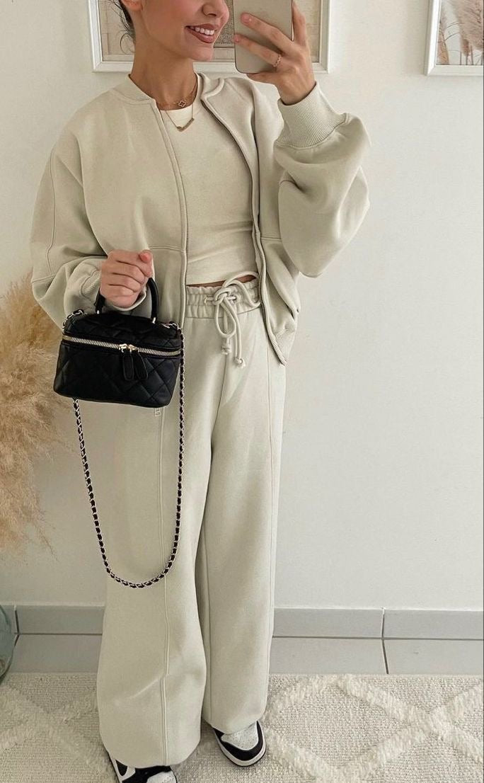 Tracksuit | Zip-Up | Wide Leg | Sweats Suit | Co-Ord Set Women-Fashion Nora