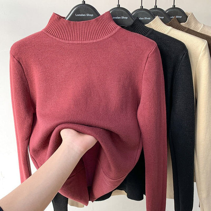 Turtleneck | Fleece Lined | Long Sleeve | Sweater | Women's Winter Clothes-Fashion Nora
