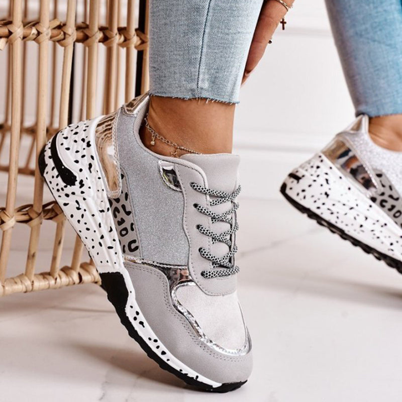Wedge Sneakers - Women's Lace-Up Rubber Sole Orthopedic Walking Shoes-Fashion Nora