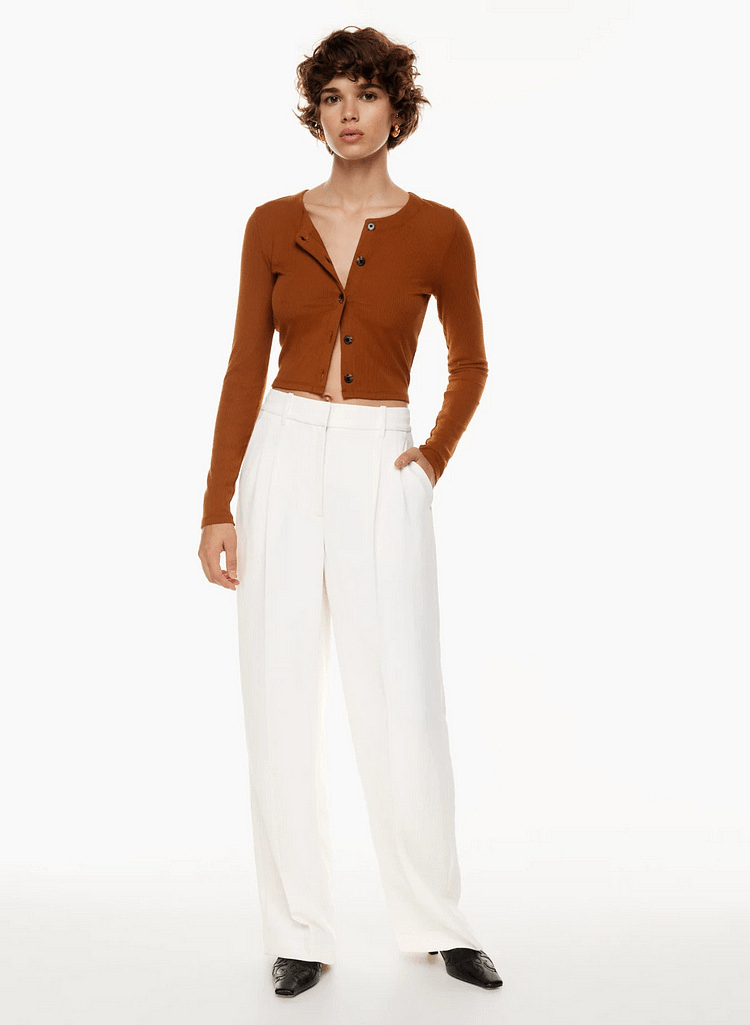 Wide Leg Trousers - Women's High Waisted Petite Wide Leg Dress Pants-Fashion Nora