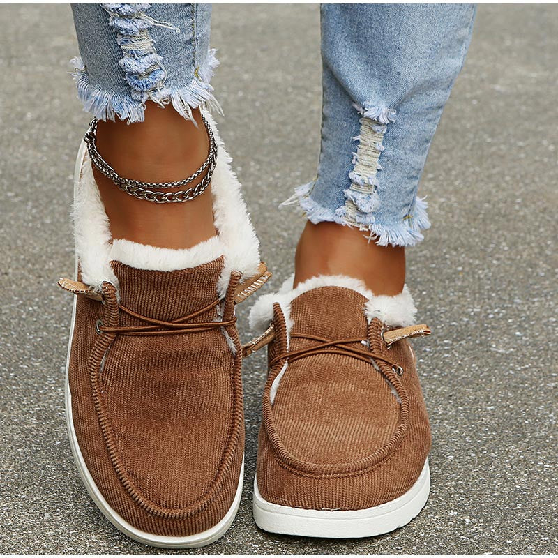 Winter Sneakers | Fur Lined | Slip On | Ankle Boots | Winter Shoes Women-Fashion Nora
