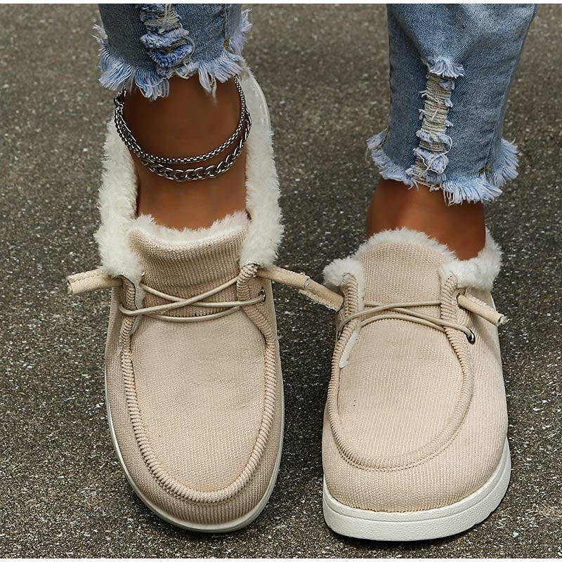 Winter Sneakers | Fur Lined | Slip On | Ankle Boots | Winter Shoes Women-Fashion Nora