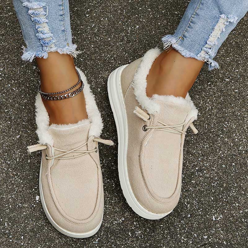 Winter Sneakers | Fur Lined | Slip On | Ankle Boots | Winter Shoes Women-Fashion Nora