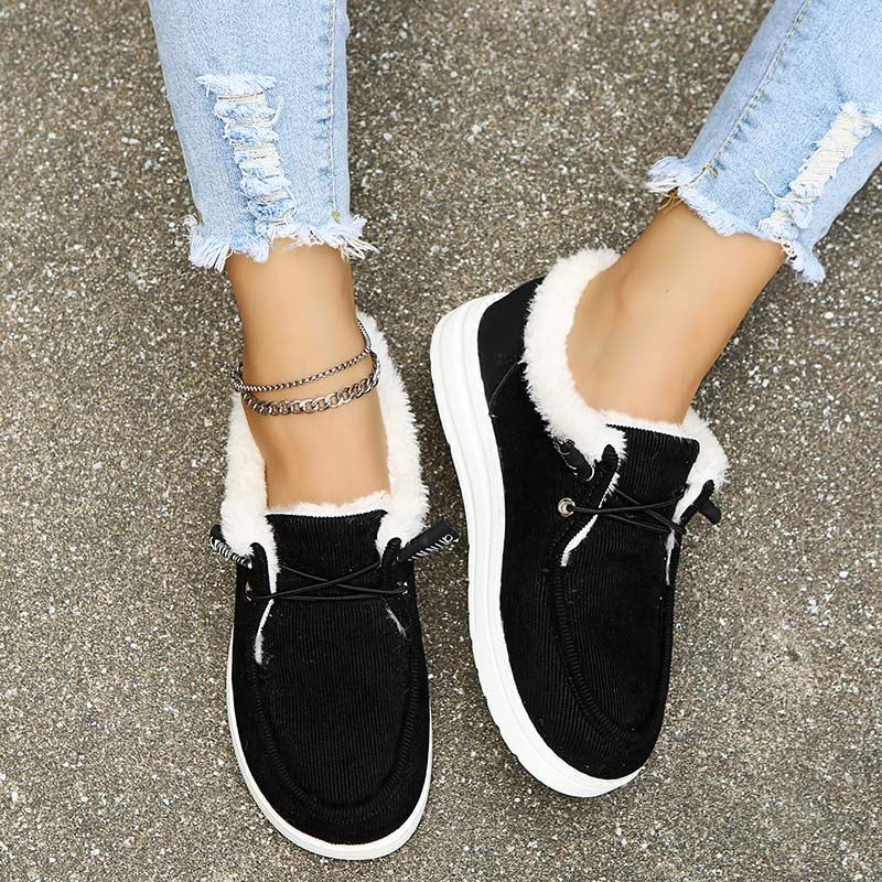 Winter Sneakers | Fur Lined | Slip On | Ankle Boots | Winter Shoes Women-Fashion Nora