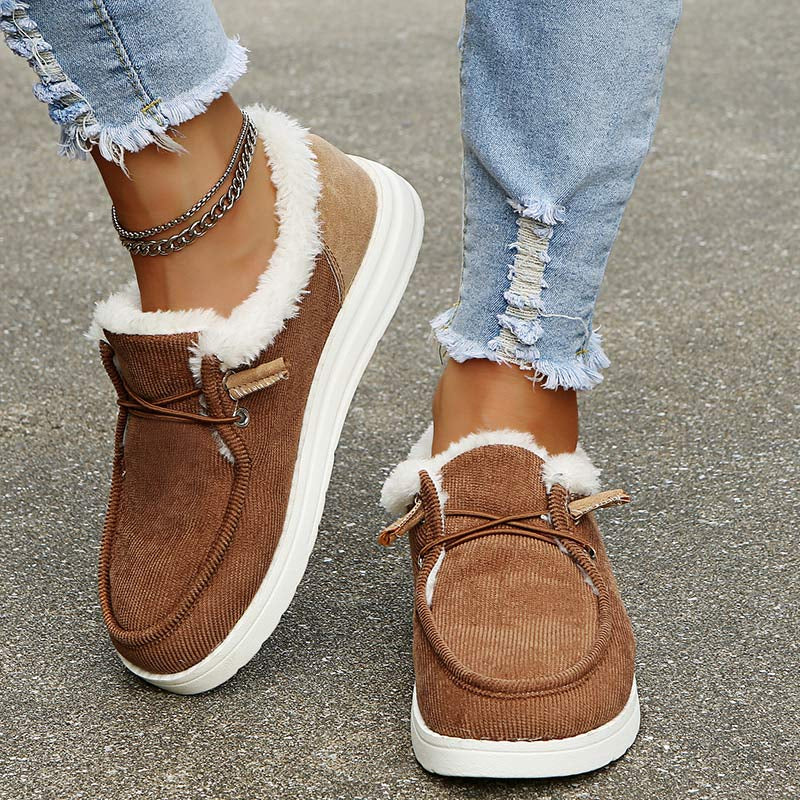 Winter Sneakers | Fur Lined | Slip On | Ankle Boots | Winter Shoes Women-Fashion Nora