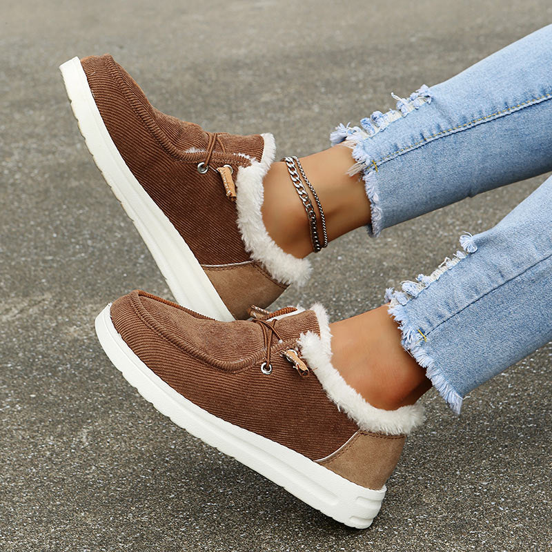 Winter Sneakers | Fur Lined | Slip On | Ankle Boots | Winter Shoes Women-Fashion Nora