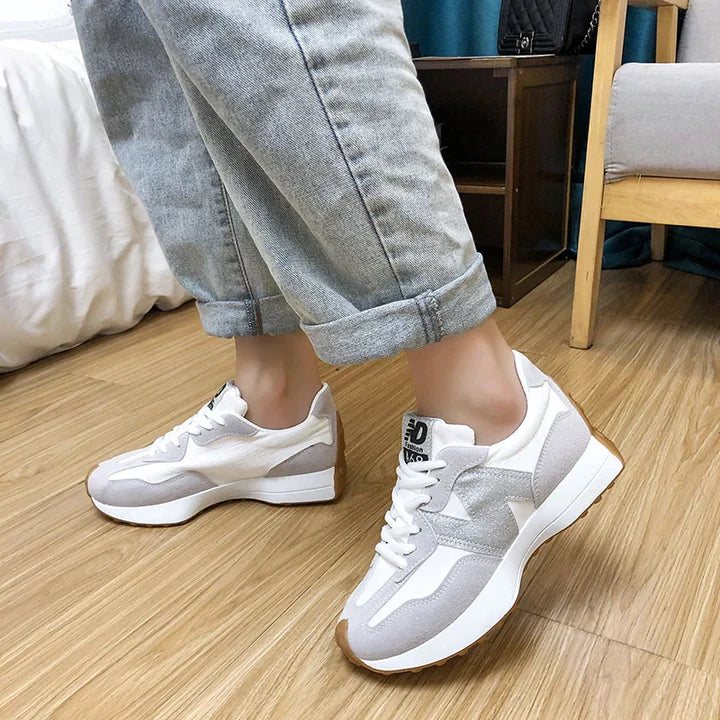 Women's Sneakers - Lace-Up Soft Sole Walking Leisure Shoes-Fashion Nora