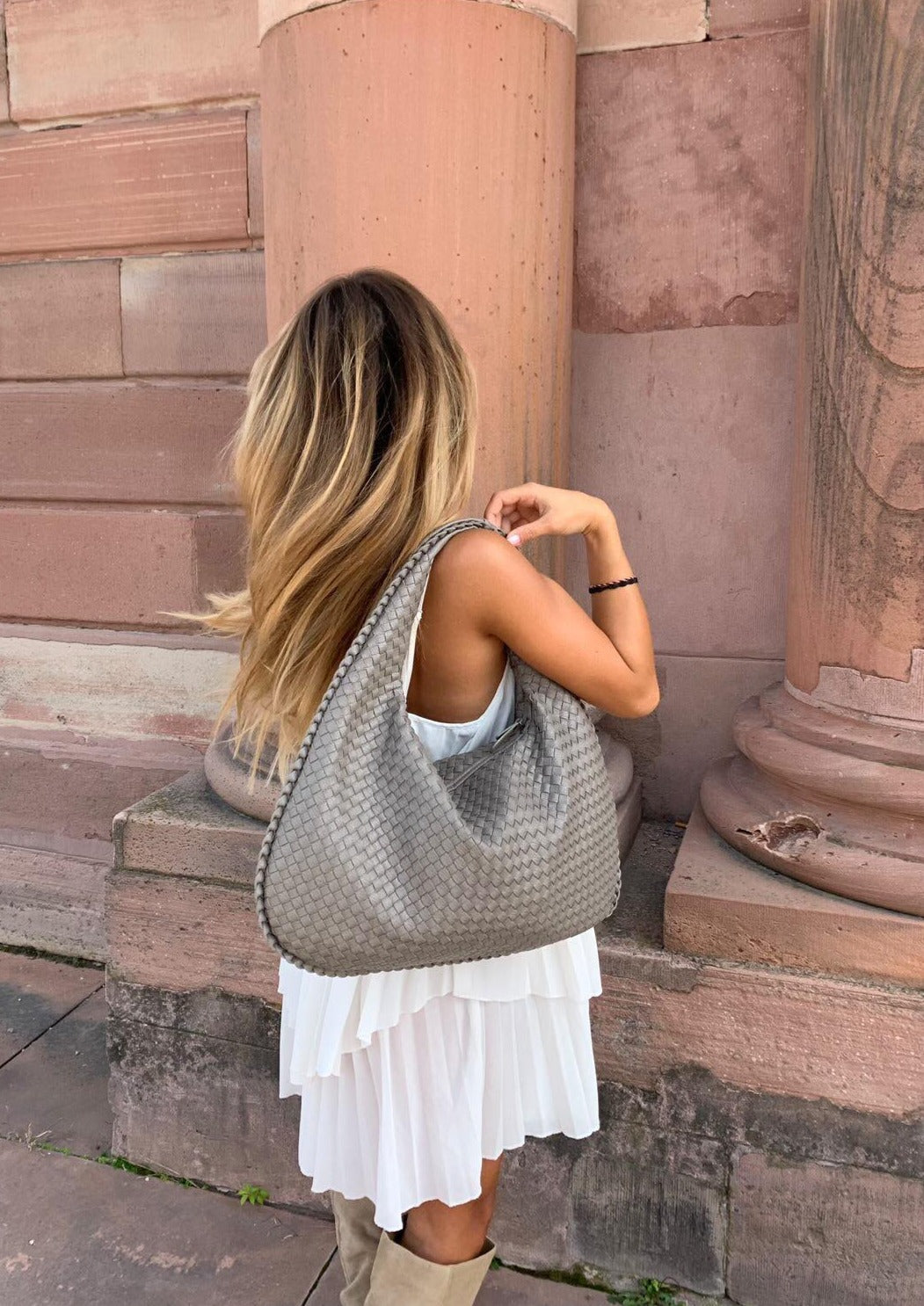 Woven Bag | One Strap | Large | Shoulder Bag | Women's Handbag-Fashion Nora