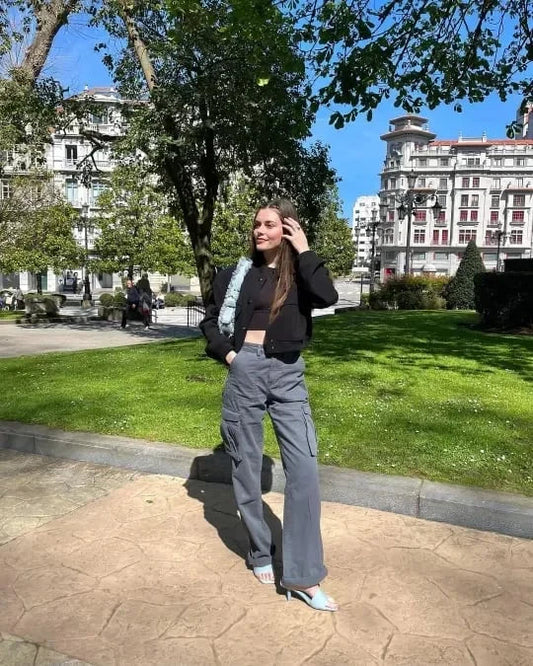 2025 Adjustable straight fit cargo pants-Fashion Nora