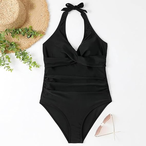 Bathing Suit | V-Neck | Push-Up | Halterneck Swimsuit | Women's Swimwear-Fashion Nora