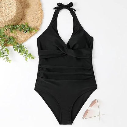 Bathing Suit | V-Neck | Push-Up | Halterneck Swimsuit | Women's Swimwear-Fashion Nora