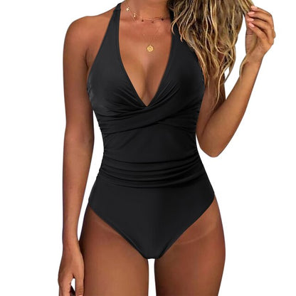 Bathing Suit | V-Neck | Push-Up | Halterneck Swimsuit | Women's Swimwear-Fashion Nora