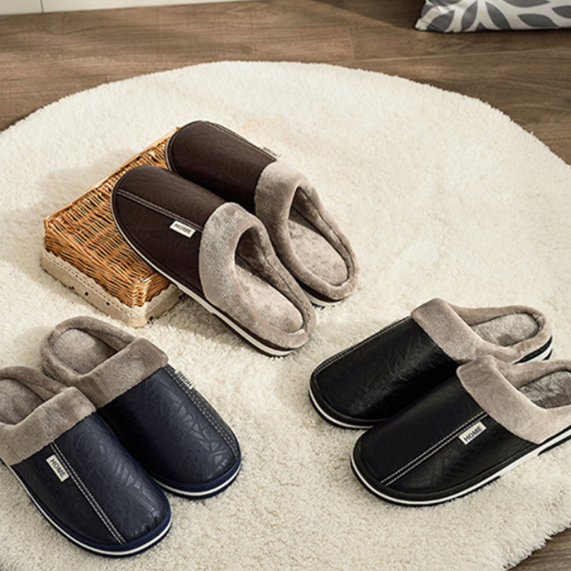 Bergen Indoor Slippers | Warm men's winter slippers-Fashion Nora