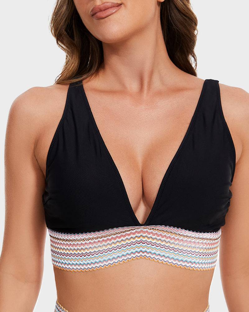 Bikini Set - Two-Piece - V-Neck - High Waist Bikini - Women's Swimwear-Fashion Nora