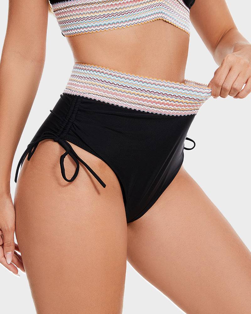 Bikini Set - Two-Piece - V-Neck - High Waist Bikini - Women's Swimwear-Fashion Nora