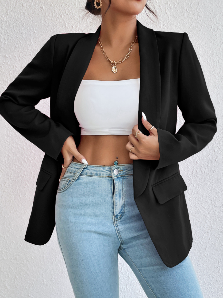 Blazer | Open Front | Classic | Women's Blazer | Women's Jacket-Fashion Nora