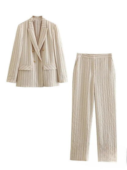 Blazer Set - Oversized - Wide Leg - Two-Piece Set - Co-Ord Set Women-Fashion Nora