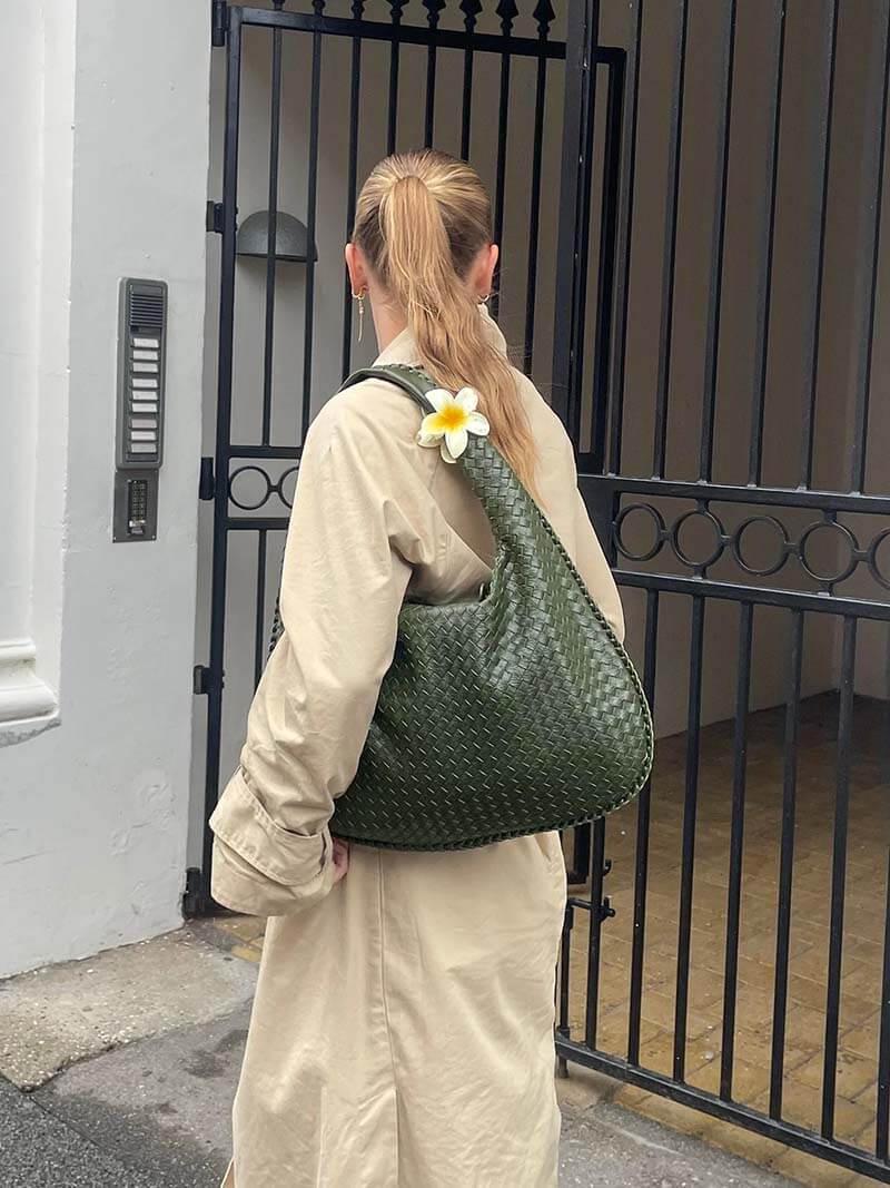 Braided Bag | Large | Shopper | Woven Bag | Shoulder Bag -Fashion Nora