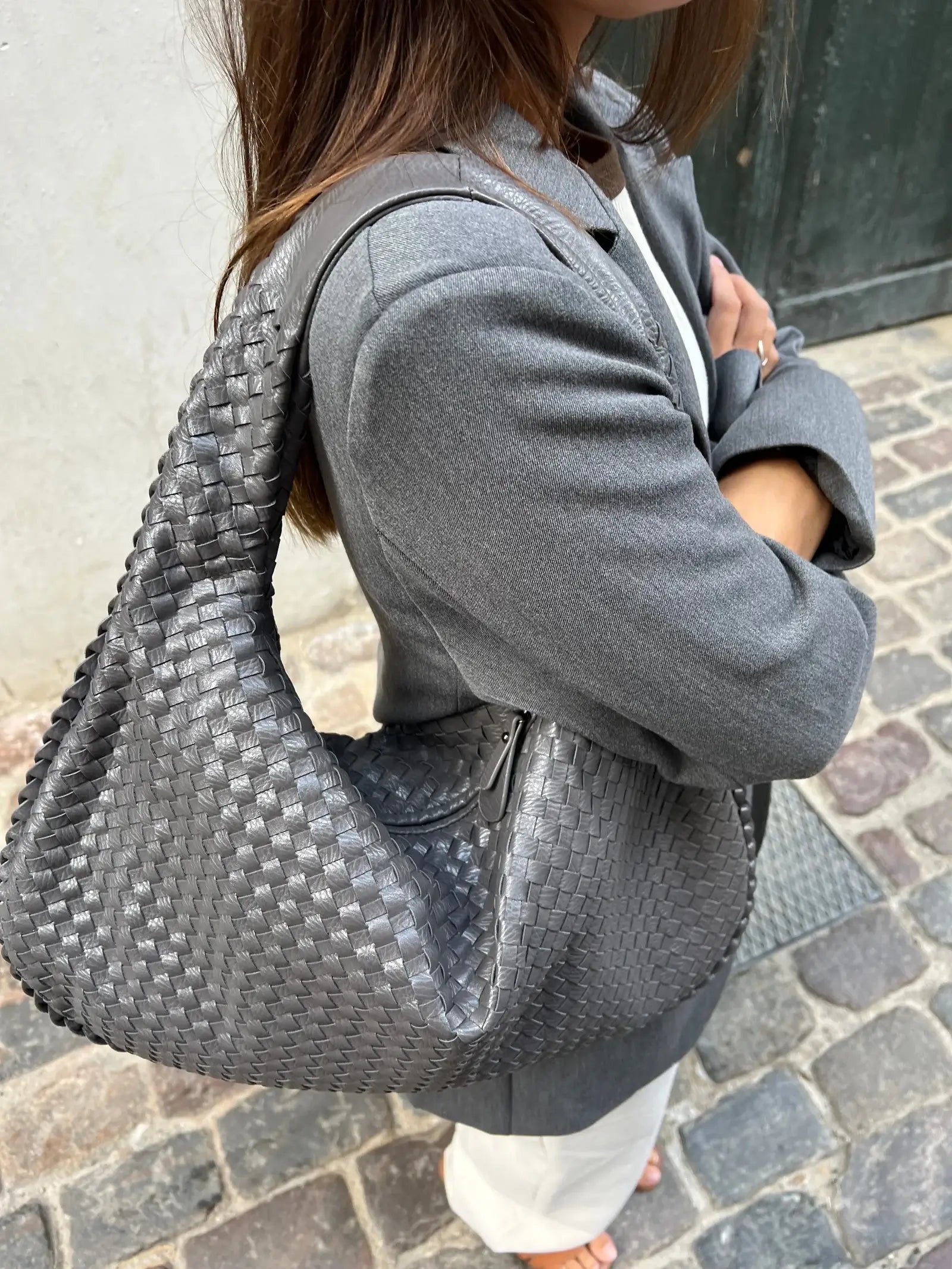 Braided Bag | Large | Shopper | Woven Bag | Shoulder Bag -Fashion Nora