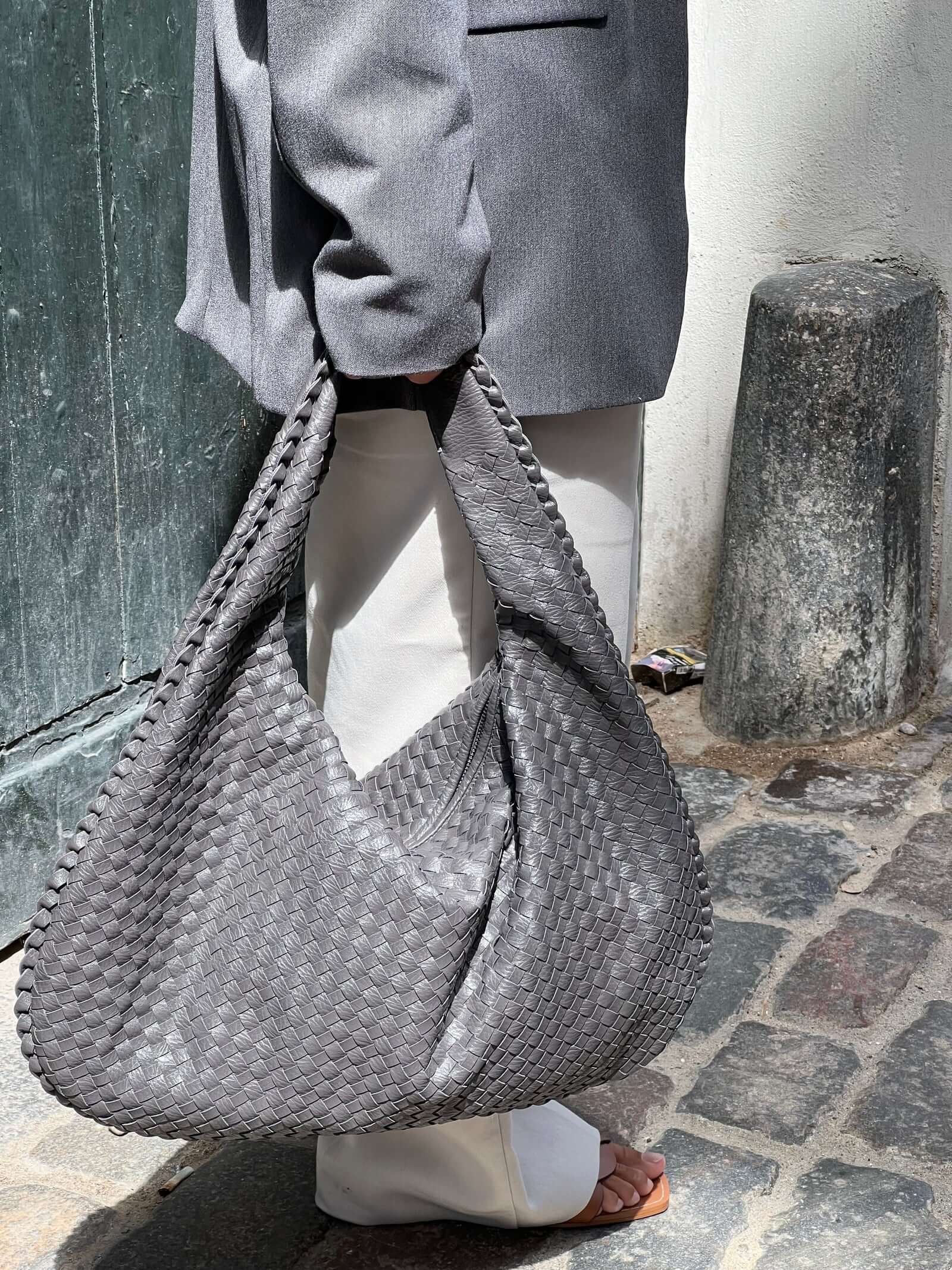 Braided Bag | Large | Shopper | Woven Bag | Shoulder Bag -Fashion Nora