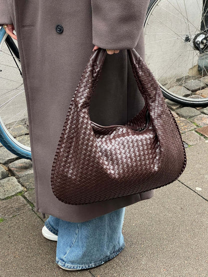 Braided Bag | Large | Shopper | Woven Bag | Shoulder Bag -Fashion Nora