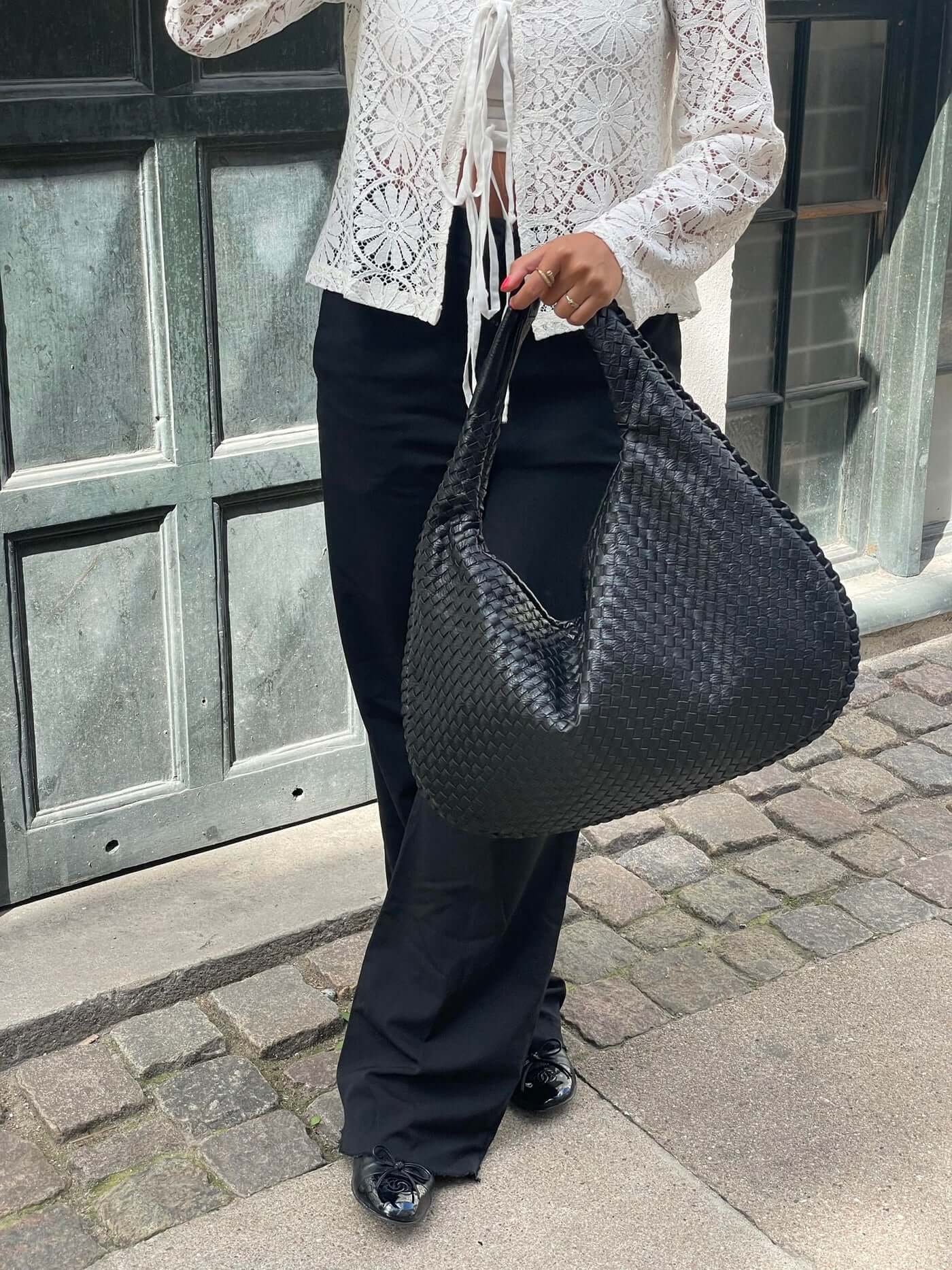 Braided Bag | Large | Shopper | Woven Bag | Shoulder Bag -Fashion Nora