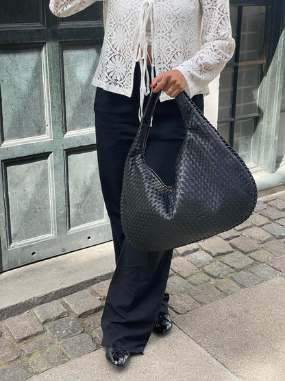 Braided Bag | Large | Shopper | Woven Bag | Shoulder Bag -Fashion Nora